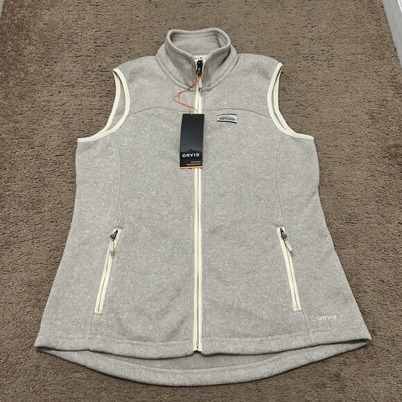 Orvis Full Zip Fleece Vest Women’s Size Small Tan New W Tag - Picture 1 of 9